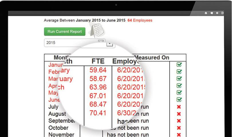 Sage HRMS ACA Reports Screenshot
