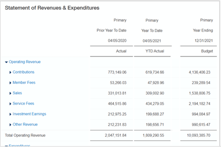 Intacct Financial Report
