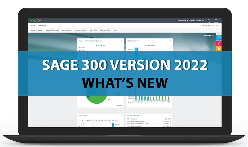 Sage 300 2022 Screen