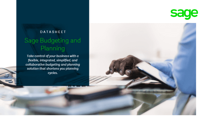 Sage Budgeting and Planning Brochure